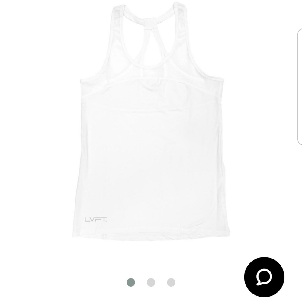 White LVFT gym tank top